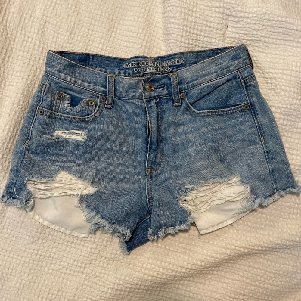 american eagle denim shorts